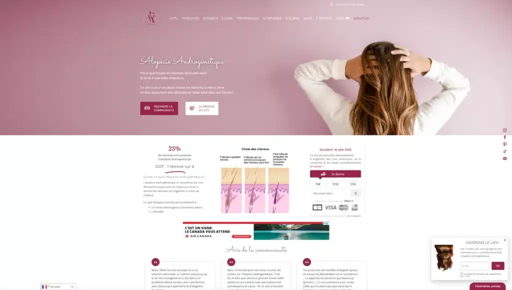 site internet alopecieandrogenetique.com